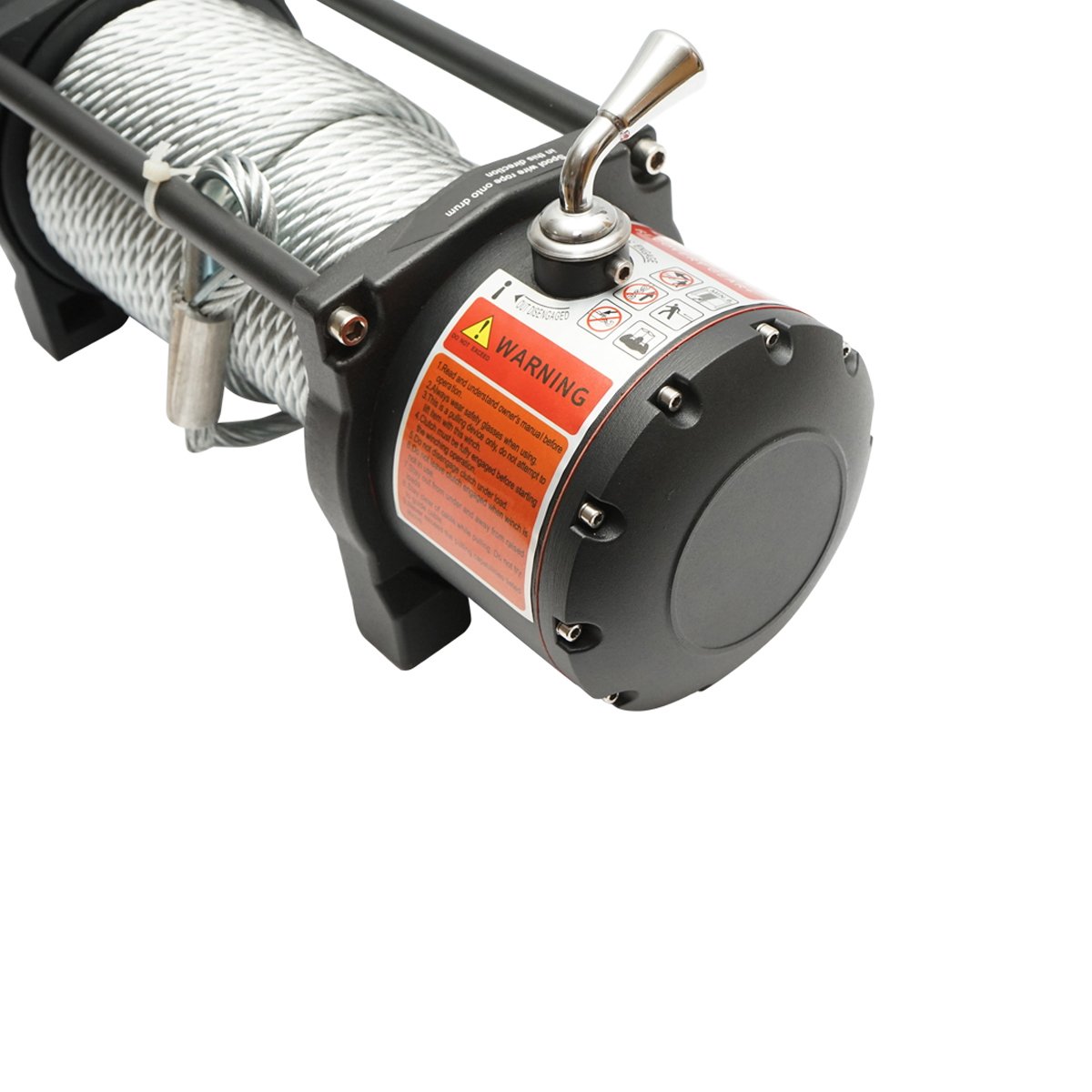 Troliu electric cu telecomanda 12V, 5 cp, 4.3T (9500lbs) cablu otel 9x24m solenoid 400A Breckner Germany